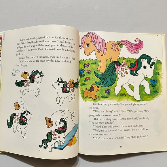 RARE Vintage 1985 My Little Pony Under the Big Top Hard Cover Story Book Bradley - Picture 9 of 13